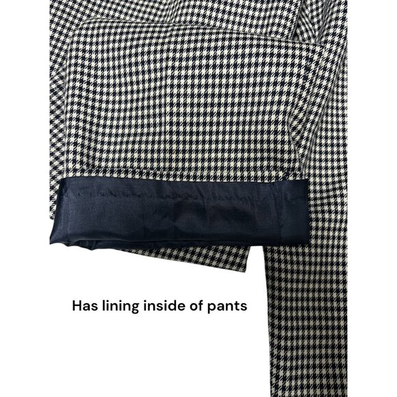 Pendleton Womens Classic Wool Houndstooth Trousers Size 8 Black & White - Picture 9 of 10